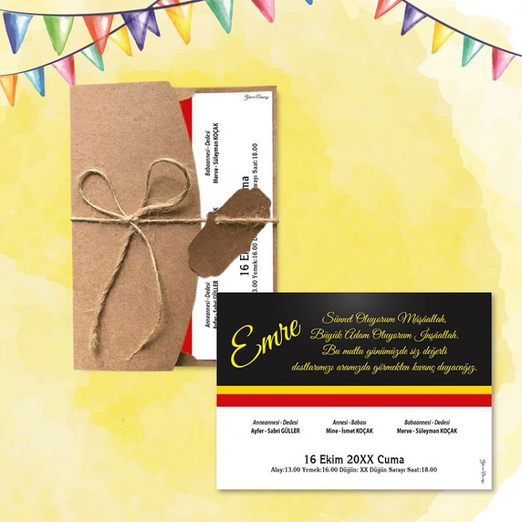 Mert Sünnet Davetiye 0316 - Taraftar Sünnet Davetiye - Detay Görseli 7