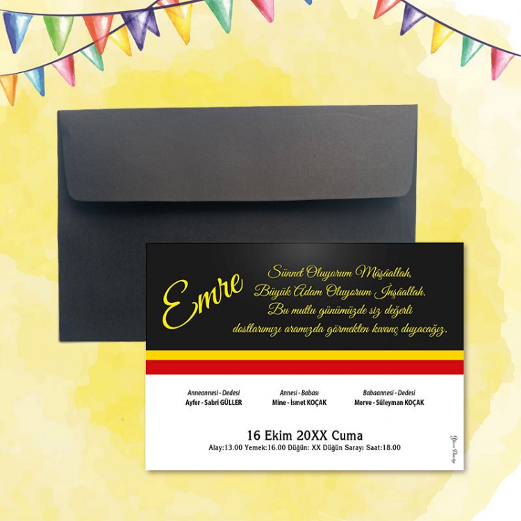 Mert Sünnet Davetiye 0316 - Taraftar Sünnet Davetiye - Detay Görseli 4