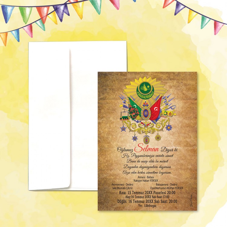 Mert Sünnet Davetiye 0408 - Detay Görseli 1