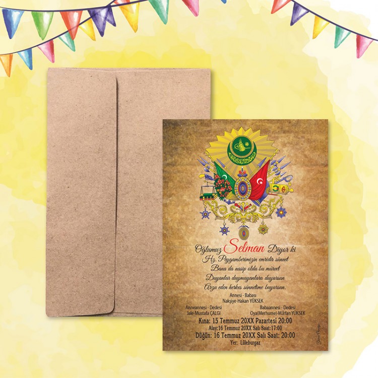 Mert Sünnet Davetiye 0408 - Detay Görseli 2