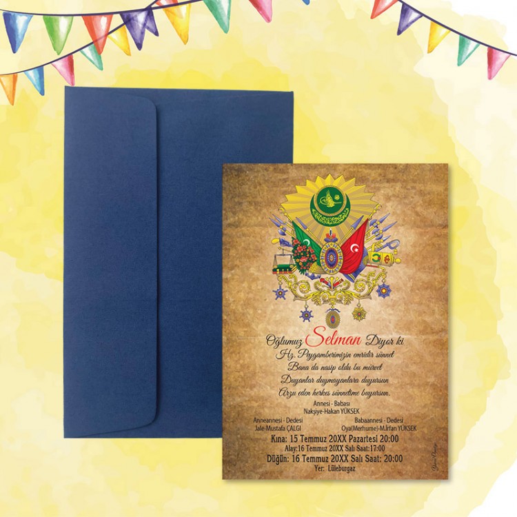 Mert Sünnet Davetiye 0408 - Detay Görseli 3