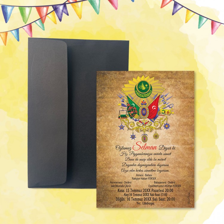 Mert Sünnet Davetiye 0408 - Detay Görseli 4