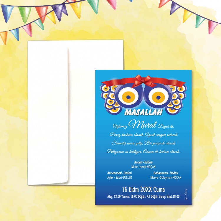 Mert Sünnet Davetiye 0417 - Detay Görseli 1