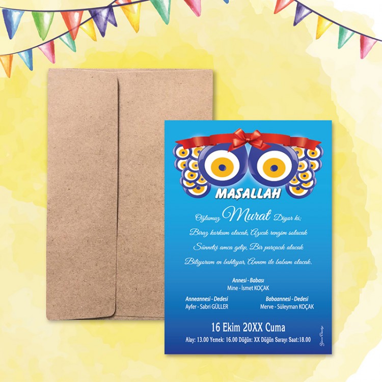 Mert Sünnet Davetiye 0417 - Detay Görseli 2