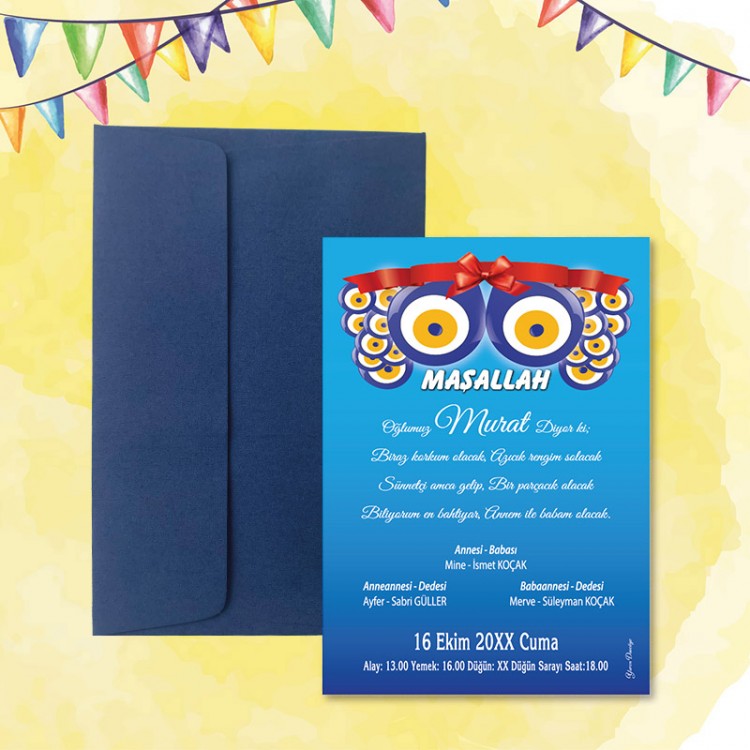 Mert Sünnet Davetiye 0417 - Detay Görseli 3