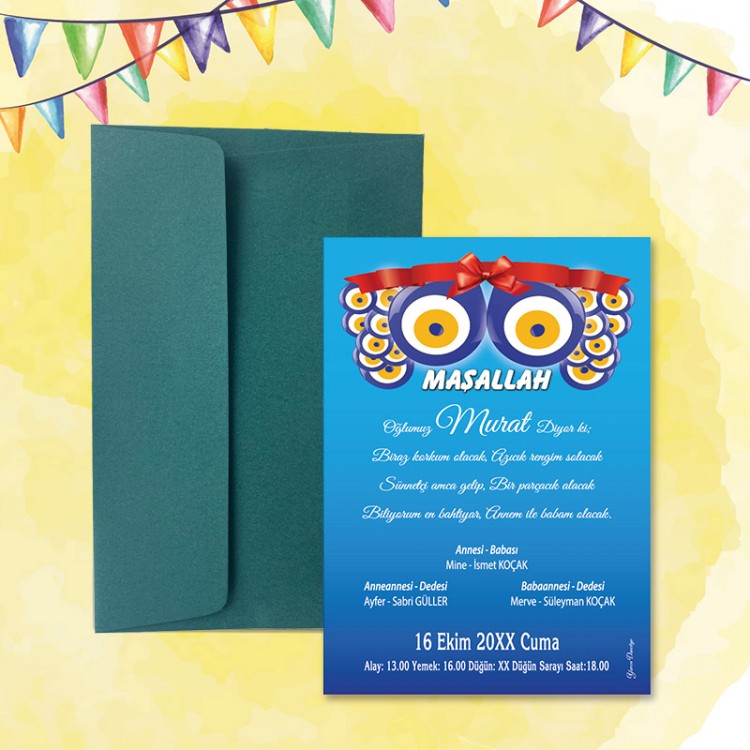 Mert Sünnet Davetiye 0417 - Detay Görseli 5