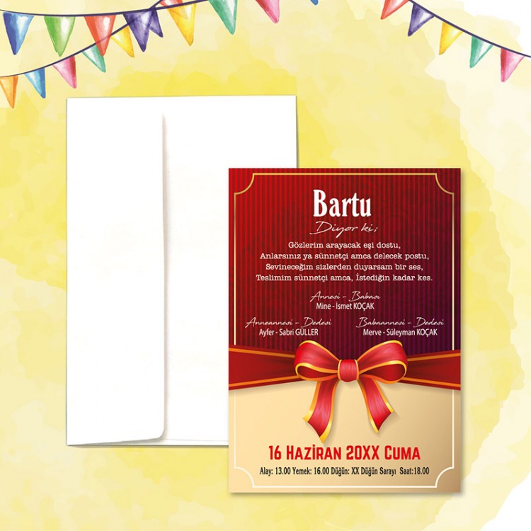 Mert Sünnet Davetiye 0745 - Detay Görseli 1