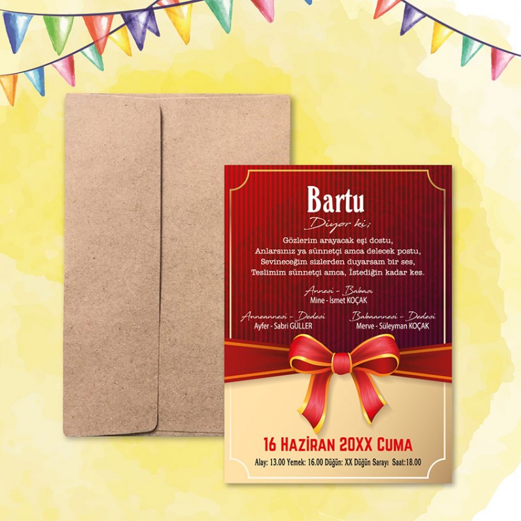 Mert Sünnet Davetiye 0745 - Detay Görseli 2