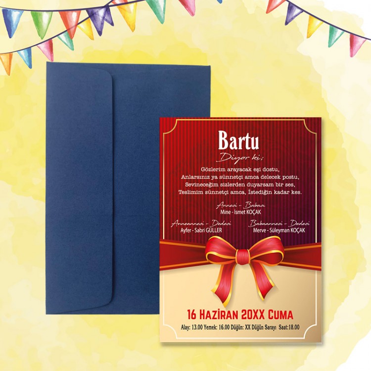 Mert Sünnet Davetiye 0745 - Detay Görseli 3