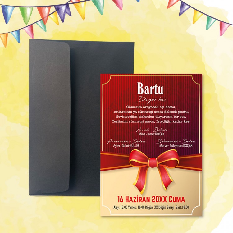 Mert Sünnet Davetiye 0745 - Detay Görseli 4