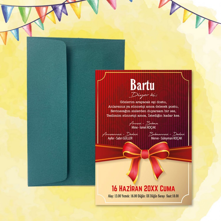 Mert Sünnet Davetiye 0745 - Detay Görseli 5
