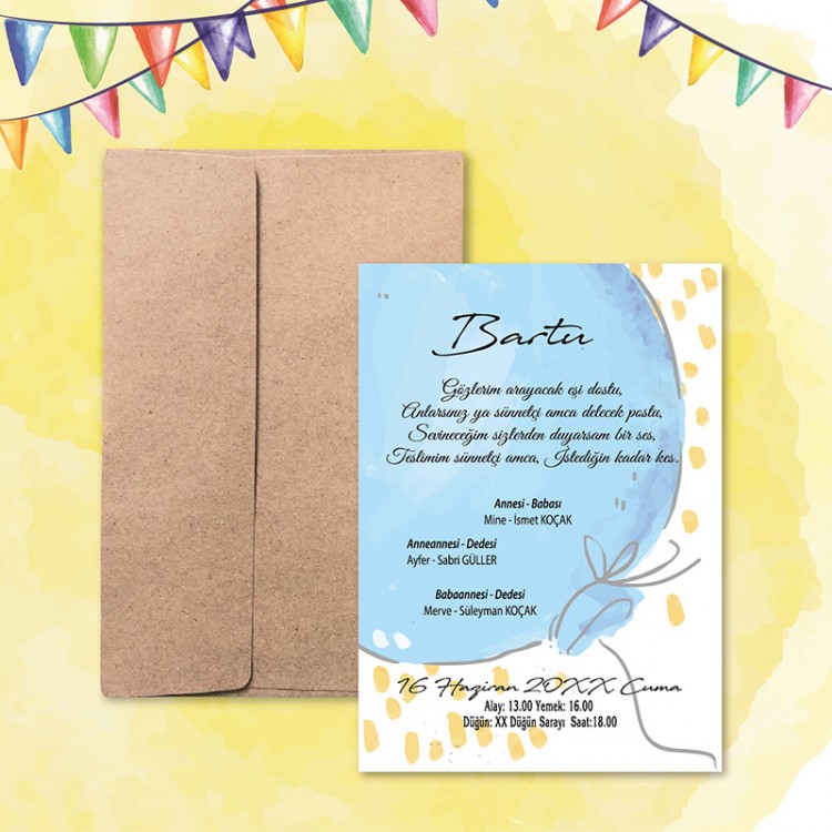 Mert Sünnet Davetiye 0780 - Detay Görseli 2