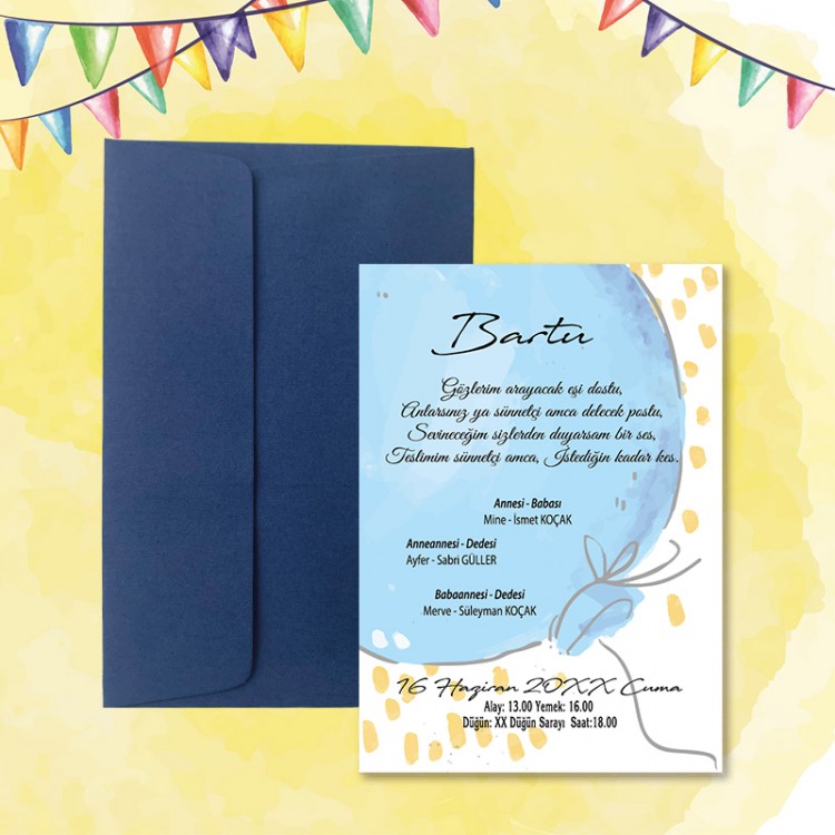 Mert Sünnet Davetiye 0780 - Detay Görseli 3