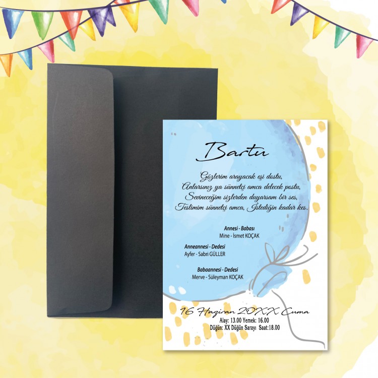 Mert Sünnet Davetiye 0780 - Detay Görseli 4