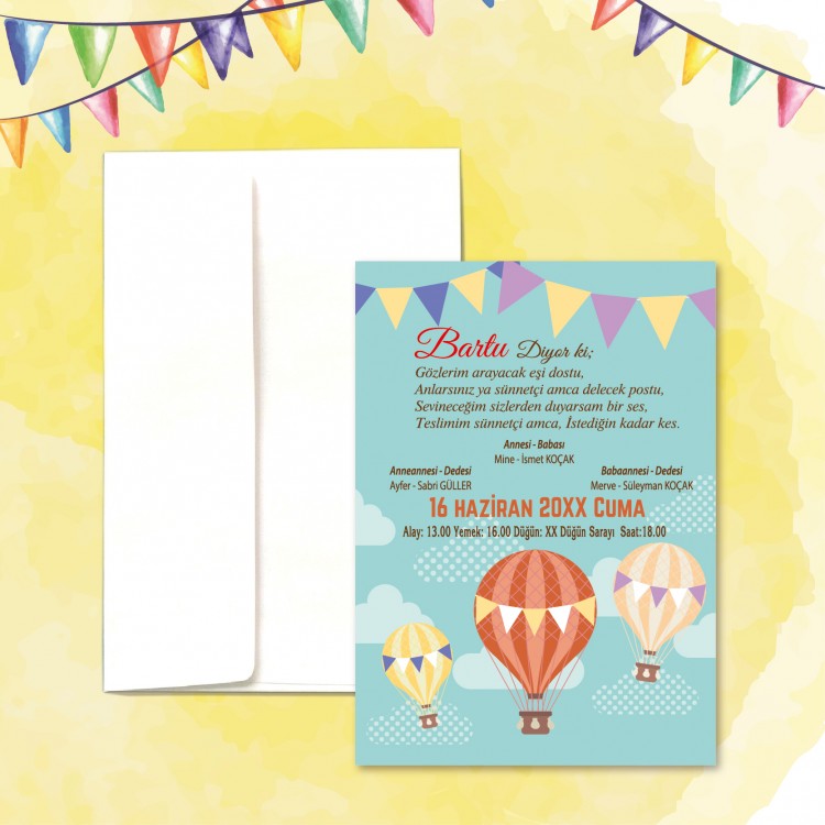 Mert Sünnet Davetiye 0823 - Detay Görseli 1