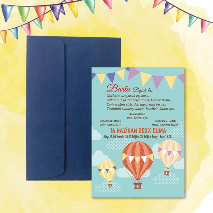 Mert Sünnet Davetiye 0823 - Detay Görseli 3