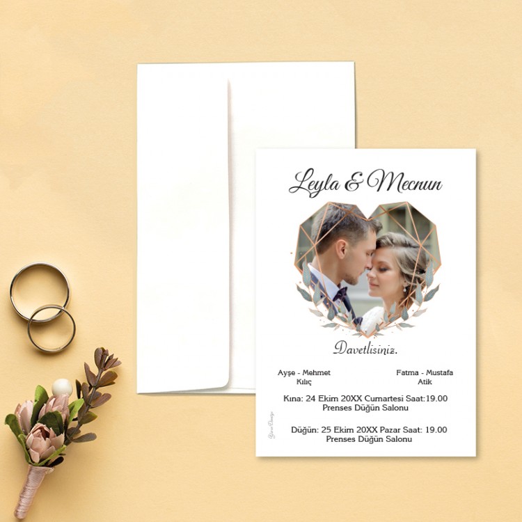 Yaren Davetiye 0123 - Fotoğraflı Davetiye Modelleri - Detay Görseli 1
