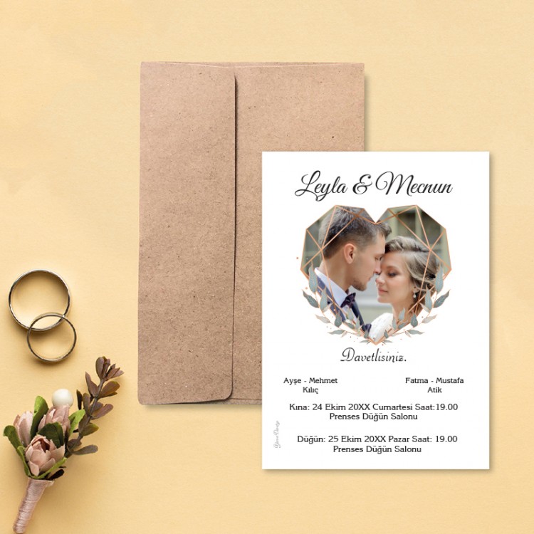 Yaren Davetiye 0123 - Fotoğraflı Davetiye Modelleri - Detay Görseli 2