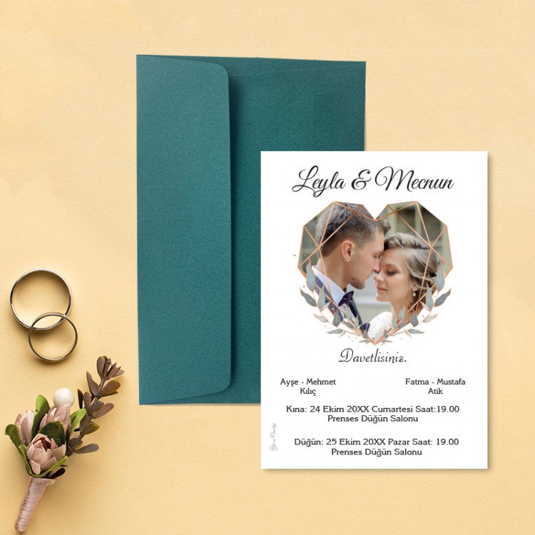 Yaren Davetiye 0123 - Fotoğraflı Davetiye Modelleri - Detay Görseli 5