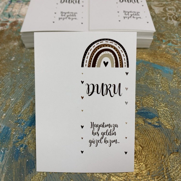 Hediyelik Kartı 0044 - Gökkuşağı Temalı Anahtarlık Kartlar - Detay Görseli 1