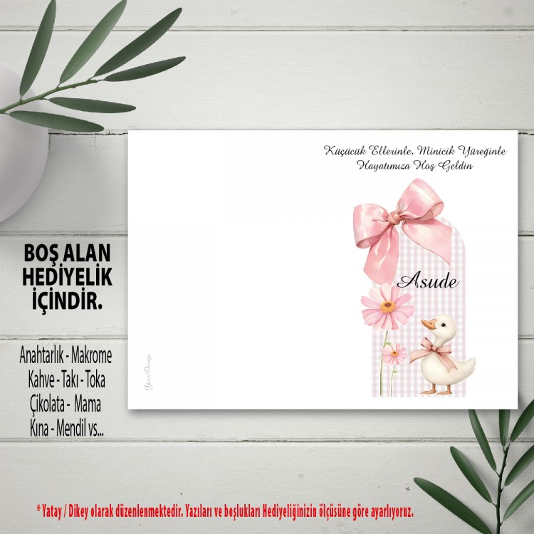 Hediyelik Kartı 0270 - Sevimli Ördek Tasarım - Detay Görseli 1