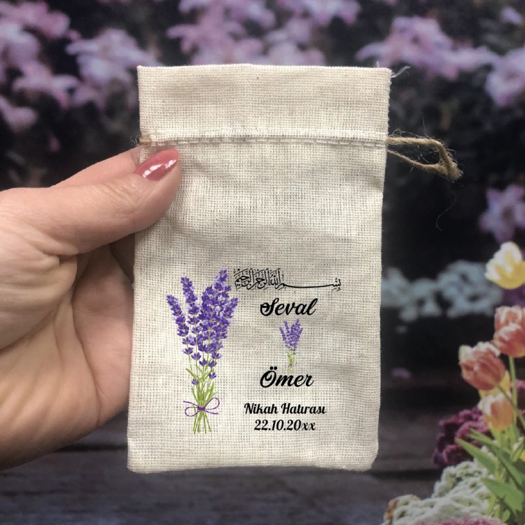 Baskılı Kese 0001 - Lavanta Tasarım Hediyelik Kese - Detay Görseli 1