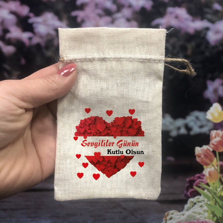 Baskılı Kese 0003 - Sevgililer Günü Hediyelik Kese - Detay Görseli 1