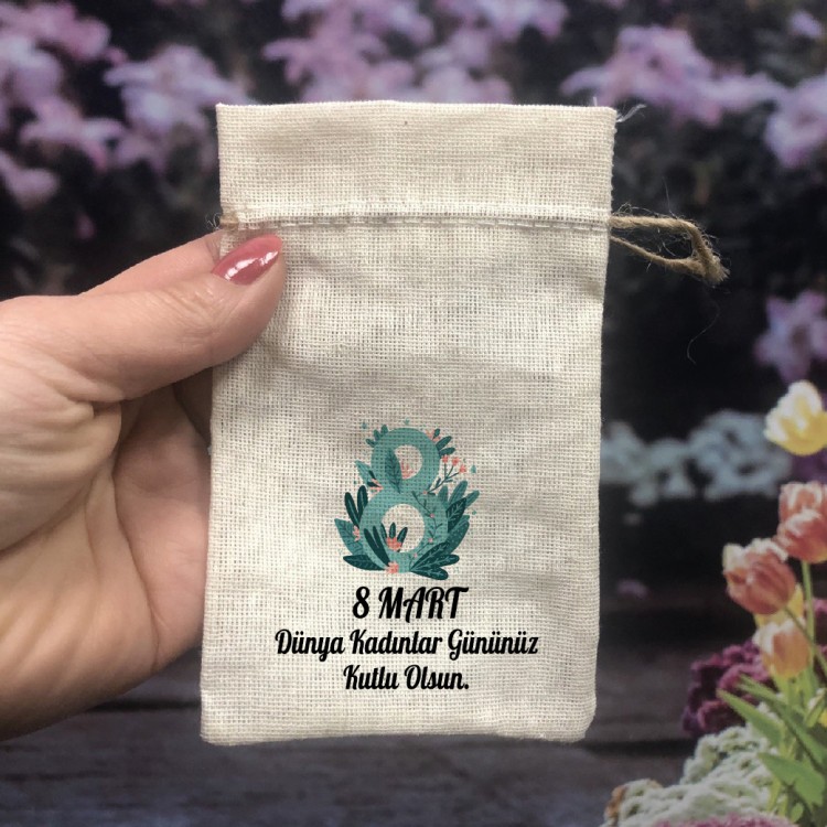 Baskılı Kese 0005 - 8 Mart Kadınlar Günü Hediyelik Kese - Detay Görseli 1
