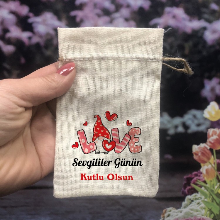 Baskılı Kese 0043 - Sevgililer Günü Hediyelik Kese - Detay Görseli 1