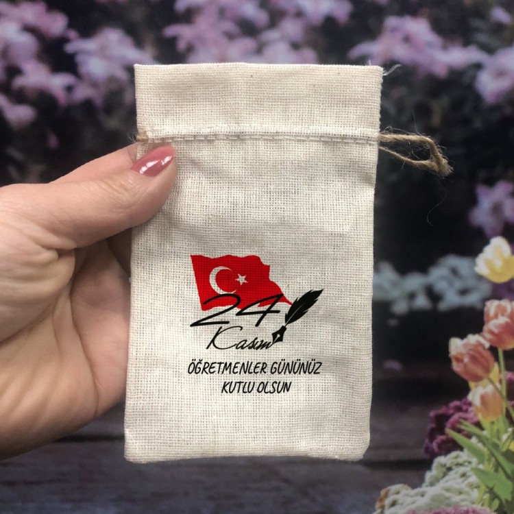Baskılı Kese 0083 - 24 Kasım Öğretmenler Günü Tasarım - Detay Görseli 1