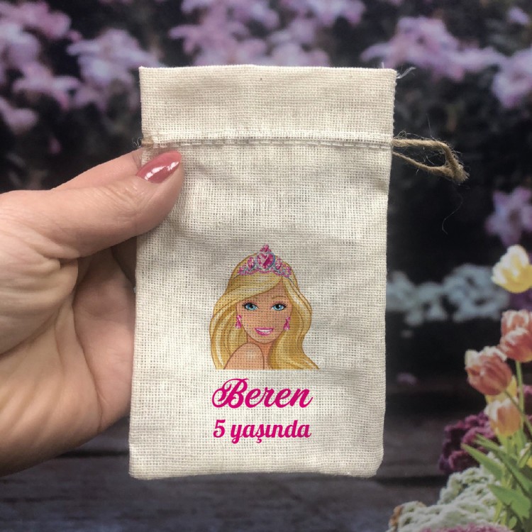 Baskılı Kese 0557 - Barbie Tasarım Hediyelik Kese - Detay Görseli 1