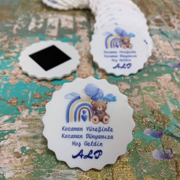 Magnet 0078 - Mavi Ayıcık Temalı - Detay Görseli 2