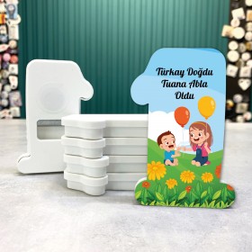 1 Yaş Magnet Açacaklı 022 - Yenidoğan Bebek Hediyelik Magnet