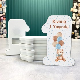 1 Yaş Magnet Açacaklı 049 - Balonlu Ayıcık Tasarım