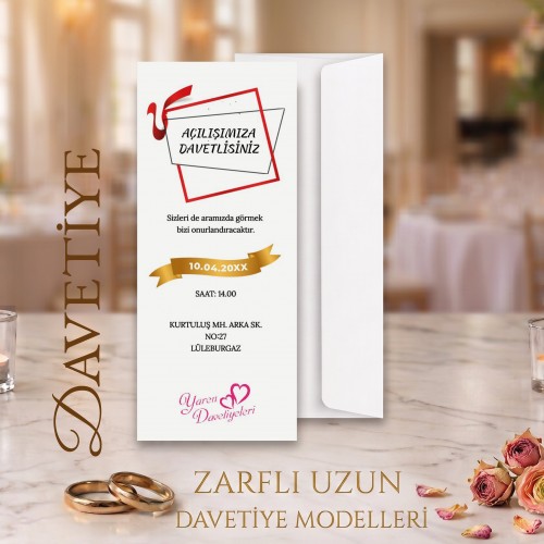 Açılış Davetiyleri Açılış Davetiyleri - Yaren Davetiye