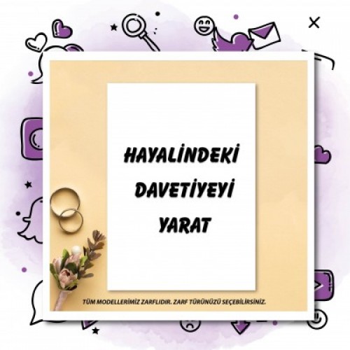 Davetiey Tasarımı - Yaren Davetiye