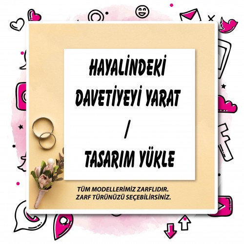 Sen Tasarla Kendi Tasarımını Yükle ve Bastır | Yapay Zeka, Pdf, Canva Davetiye Baskısı - Yaren Davetiye