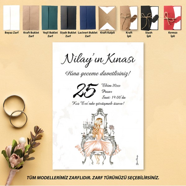 Kına Gecesi Davetiyesi: Unutulmaz Bir Başlangıç İçin Özel Dokunuşlar