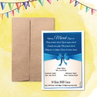 Mert Sünnet Davetiye 0311 - Fiyonk Tasarımlı Sünnet Davetiyesi Modelleri