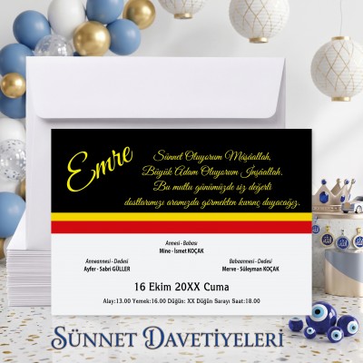 Mert Sünnet Davetiye 0316 - Taraftar Sünnet Davetiye