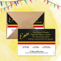 Galatasaray Tasarım Sünnet Davetiyesi İndirimli Sünnet Davetiyeleri