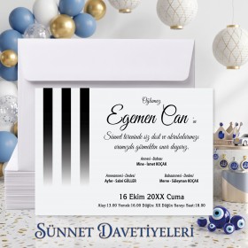 Mert Sünnet Davetiye 0321 - Taraftar Tasarım Sünnet Davetiyesi