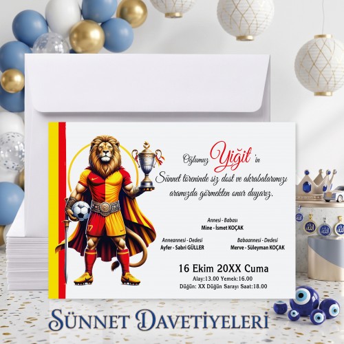 Galatasaray Tasarım Sünnet Davetiyesi Galatasaray Tasarım Sünnet Davetiyesi - Yaren Davetiye
