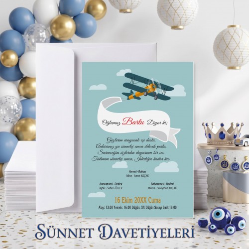 Mert Sünnet Davetiye 0709 - Yaren Davetiye