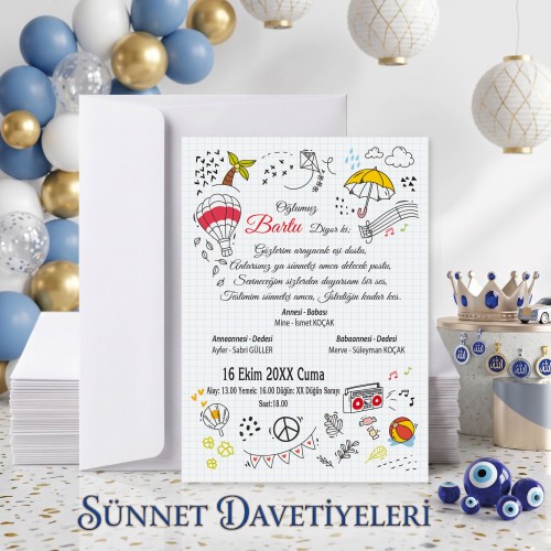 Mert Sünnet Davetiye 0710 Mert Sünnet Davetiye 0710 - Yaren Davetiye