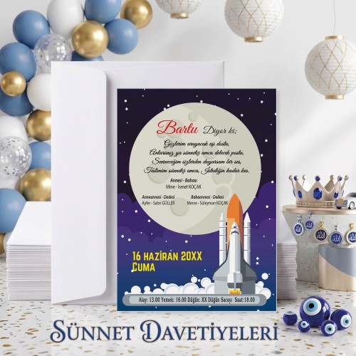 Mert Sünnet Davetiye 0716 - Yaren Davetiye