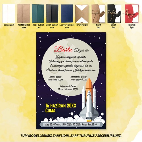 Mert Sünnet Davetiye 0716 - Yaren Davetiye