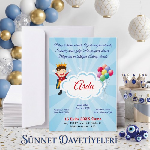 Mert Sünnet Davetiye 0718 - Yaren Davetiye