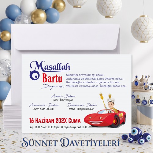 Mert Sünnet Davetiye 0739 - Yaren Davetiye