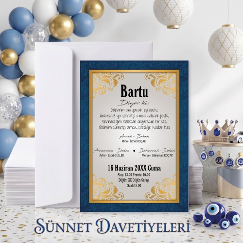 Mert Sünnet Davetiye 0742 - Yaren Davetiye